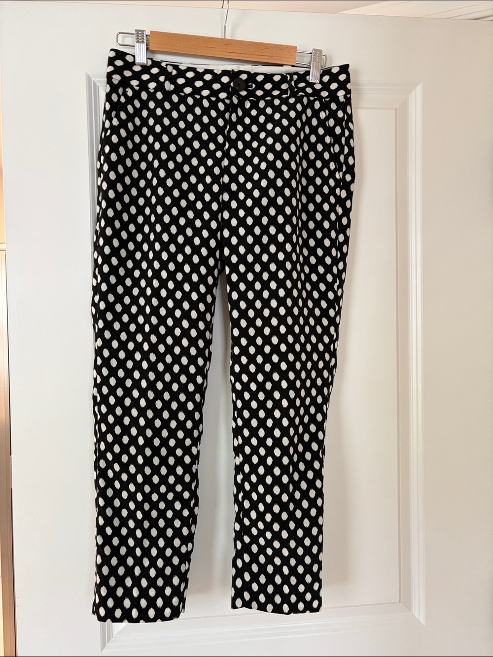 Banana Republic Black & White Polka Dot Skinny Pants